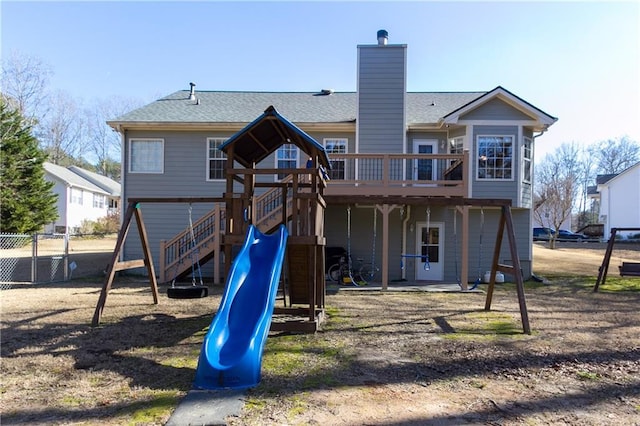 view of jungle gym