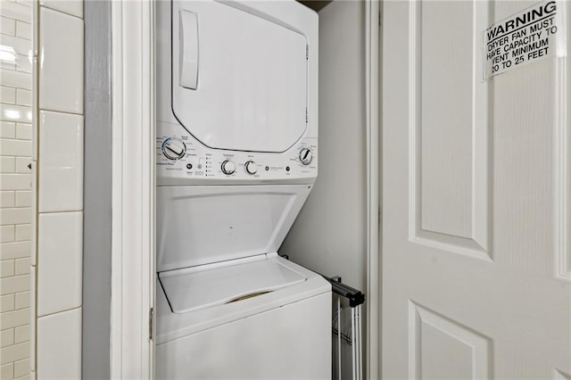 1101 Juniper St NE Unit 1012, Atlanta, GA 30309 - washroom with estacked washer and dryer
