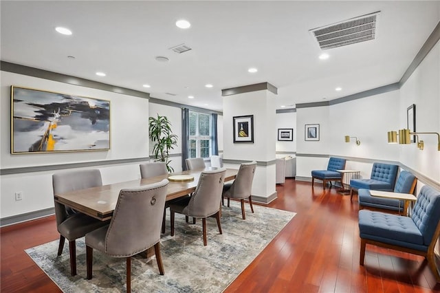 1101 Juniper St NE Unit 1012, Atlanta, GA 30309 - dining area with hardwood / wood-style flooring and recessed lighting
