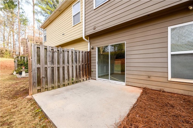 view of patio with fence