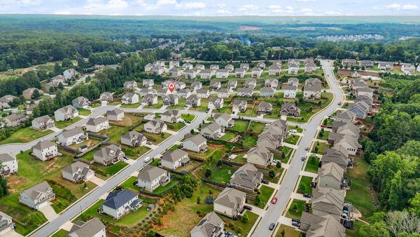 1494 Weeping Tree Cir, Auburn, GA 30548 - aerial view of property and surrounding area featuring nearby suburban area