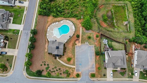 1494 Weeping Tree Cir, Auburn, GA 30548 - aerial view of property's location with a pool area