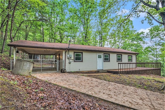 725 Bearmeat Spur, Hiawassee, GA 30546 - view of front of house with a gate and a deck
