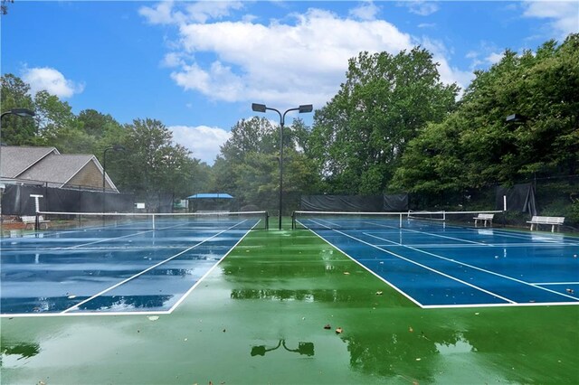 view of tennis court