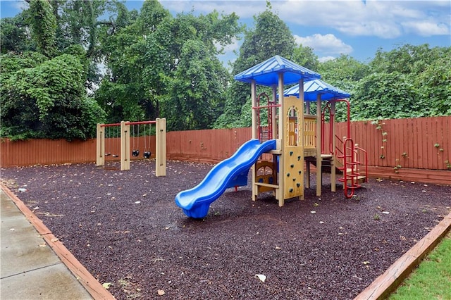 view of jungle gym