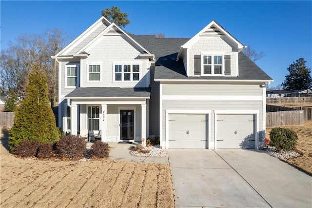 view of front of house featuring a garage