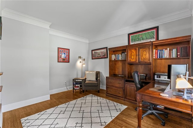 3560 Greenside Ct, Dacula, GA 30019 - office space with crown molding and wood finished floors
