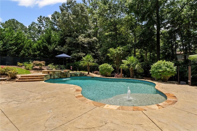 3560 Greenside Ct, Dacula, GA 30019 - view of swimming pool featuring a patio area and view of wooded area
