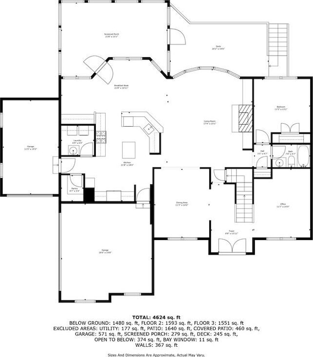 3560 Greenside Ct, Dacula, GA 30019 - view of floor plan / room layout