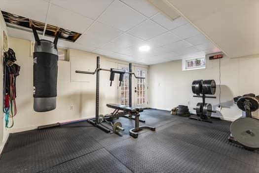 view of workout area