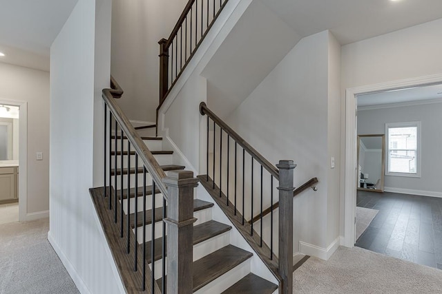 1459 Bennett Creek Ovlk, Suwanee, GA 30024 - stairs featuring carpet floors and recessed lighting