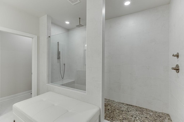 1459 Bennett Creek Ovlk, Suwanee, GA 30024 - bathroom featuring walk in shower and recessed lighting