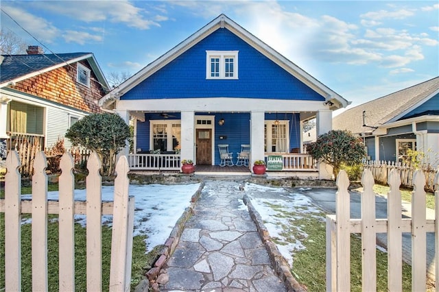 view of front of house with a porch