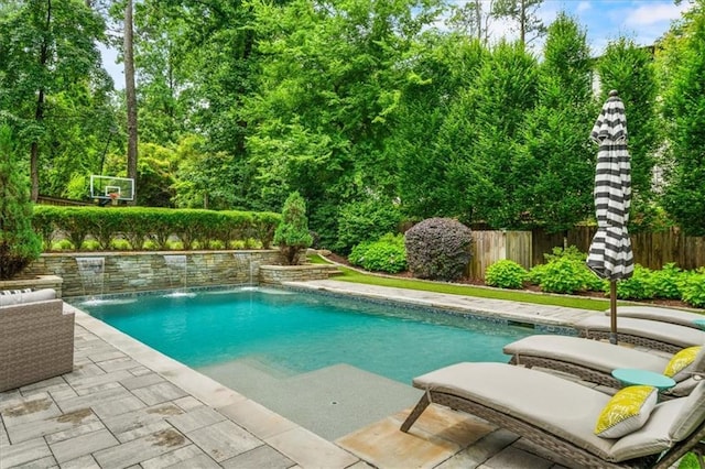 4048 Navajo Trl, Brookhaven, GA 30319 - view of swimming pool with a patio and view of scattered trees