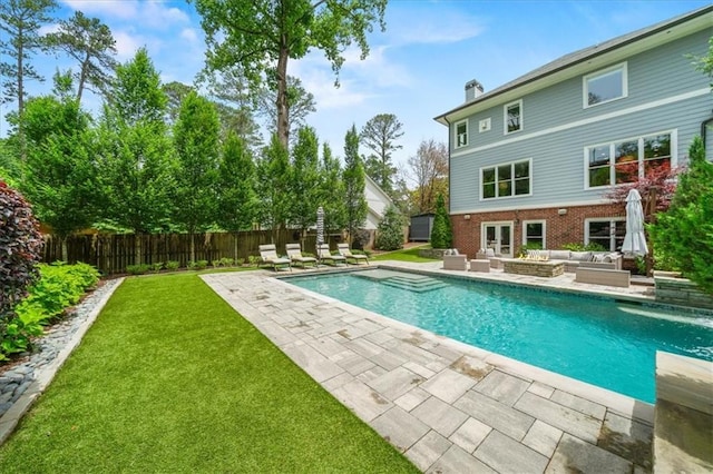 4048 Navajo Trl, Brookhaven, GA 30319 - view of pool with an outdoor hangout area and a patio