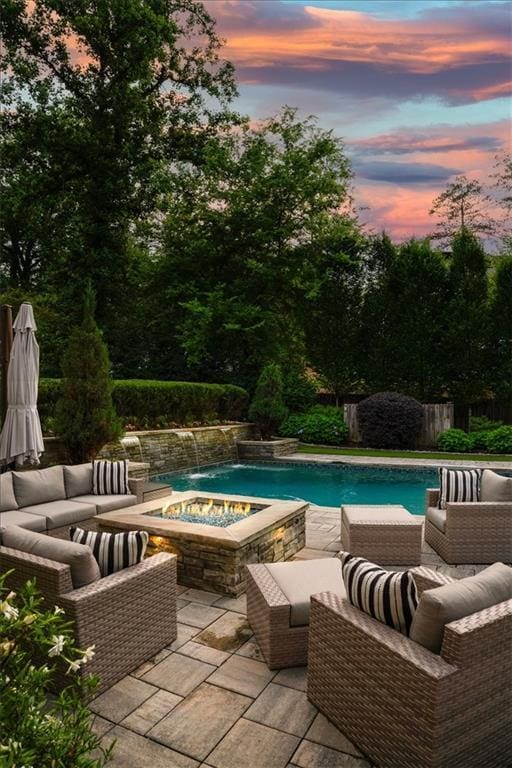 4048 Navajo Trl, Brookhaven, GA 30319 - view of pool with outdoor lounge area and a patio