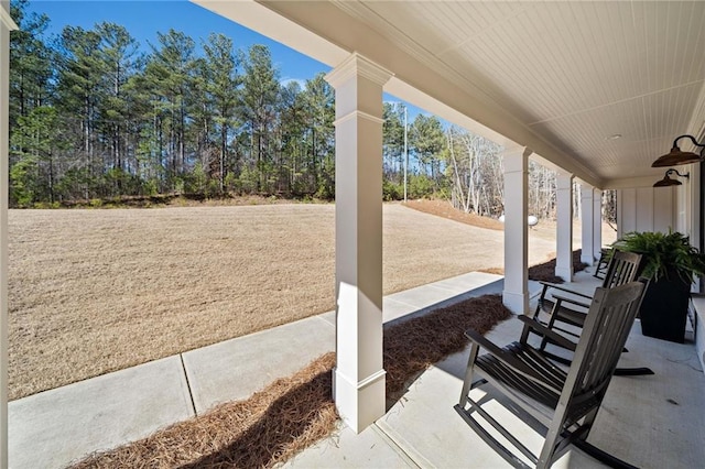 view of patio / terrace with a porch