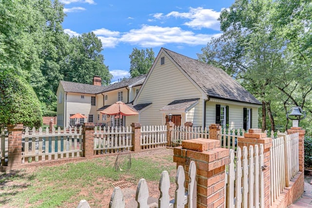 view of front of home