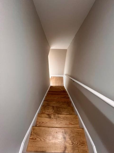 34 Great Works Dr, Dahlonega, GA 30533 - stairway with wood finished floors and baseboards