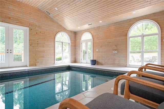 5102 Chastleton Dr, Stone Mountain, GA 30087 - indoor pool featuring french doors