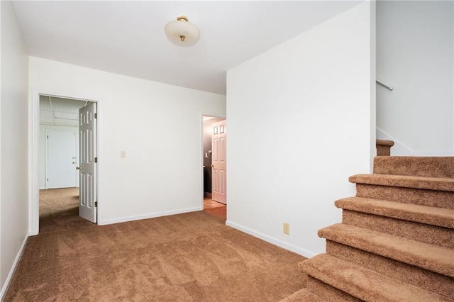 5102 Chastleton Dr, Stone Mountain, GA 30087 - stairs featuring carpet and baseboards