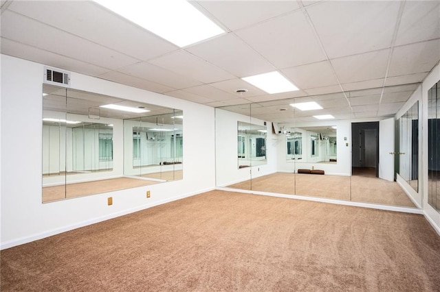 5102 Chastleton Dr, Stone Mountain, GA 30087 - carpeted spare room featuring a drop ceiling and baseboards