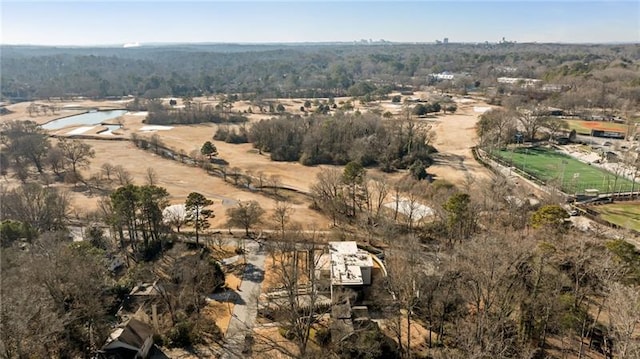 aerial view with a rural view