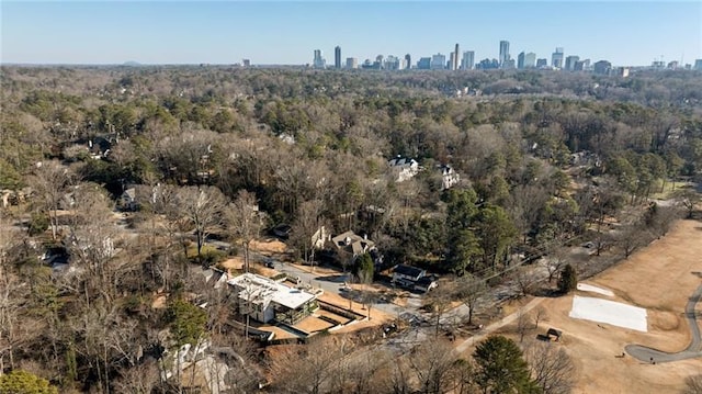 bird's eye view with a view of city