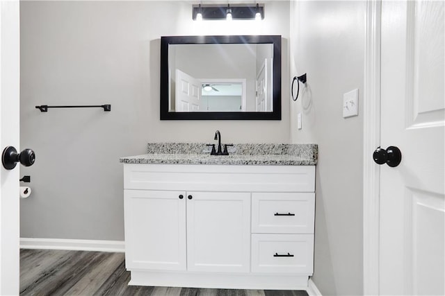 381 New Jersey Ave NW, Atlanta, GA 30314 - bathroom featuring vanity and wood finished floors