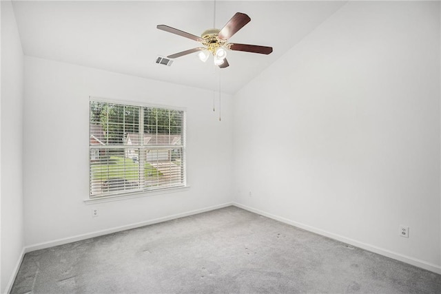 2949 Maple Walk Ct, Lawrenceville, GA 30044 - unfurnished room with carpet, ceiling fan, and vaulted ceiling