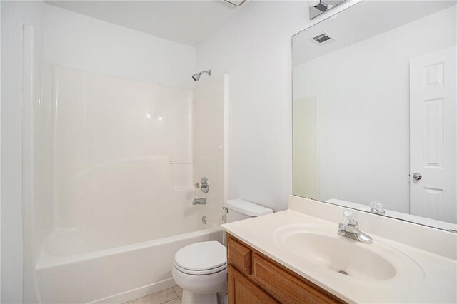 2949 Maple Walk Ct, Lawrenceville, GA 30044 - full bathroom with shower / bathing tub combination, tile patterned floors, toilet, and vanity