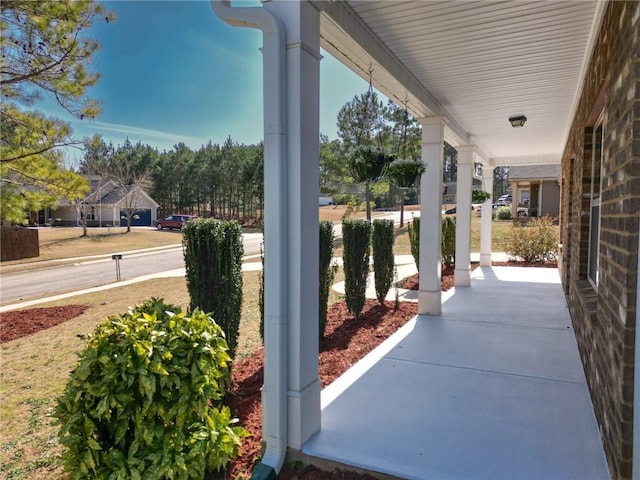 view of patio featuring covered porch