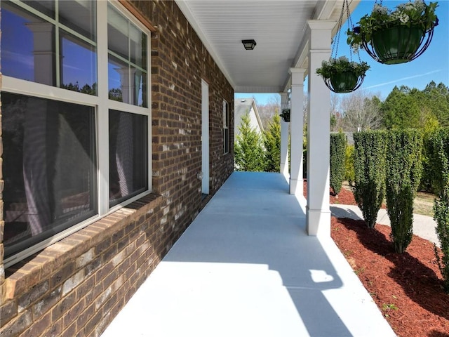 view of patio / terrace featuring covered porch