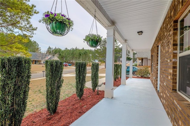 view of patio featuring covered porch