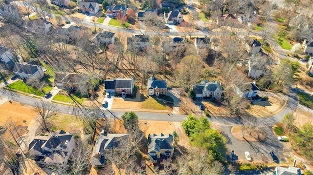 aerial view with a residential view