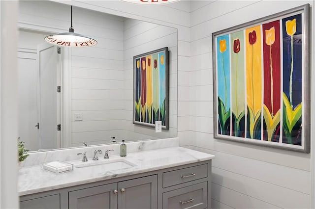 bathroom with vanity