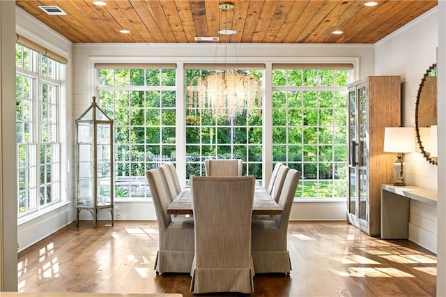 sunroom / solarium with french doors