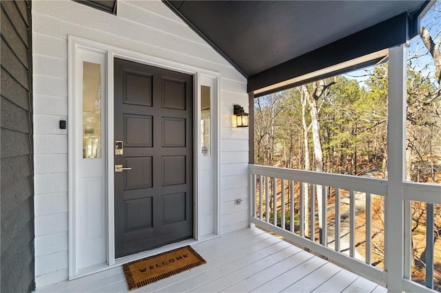 view of doorway to property