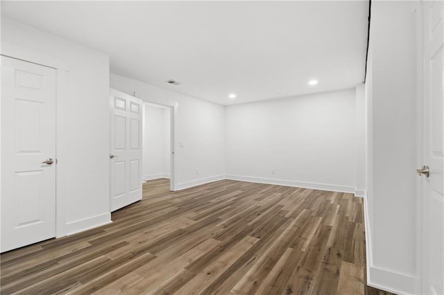 interior space featuring dark hardwood / wood-style flooring