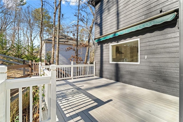 view of wooden deck