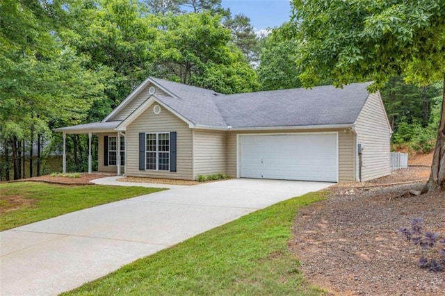 5375 Mountain View Pkwy, Lula, GA 30554 - single story home featuring concrete driveway, an attached garage, and a front lawn