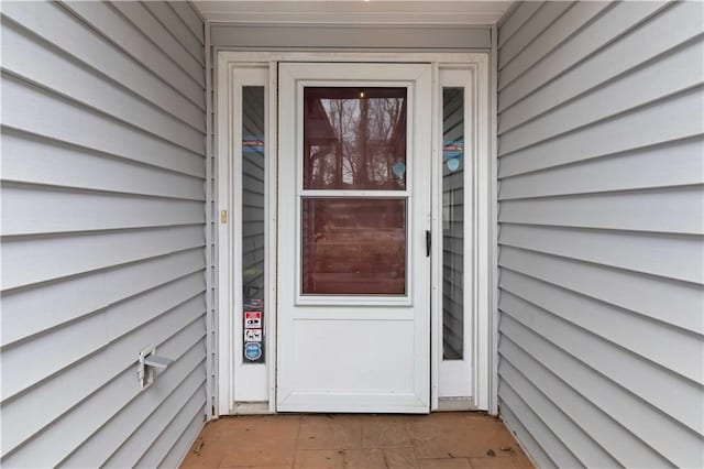 view of doorway to property