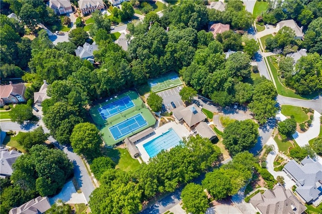 birds eye view of property featuring a residential view