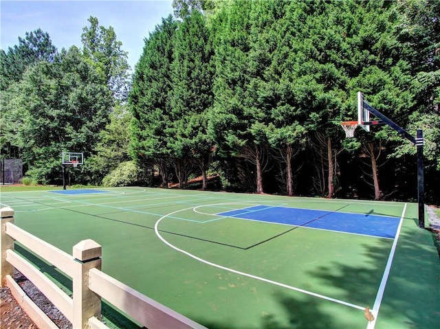 view of sport court with community basketball court