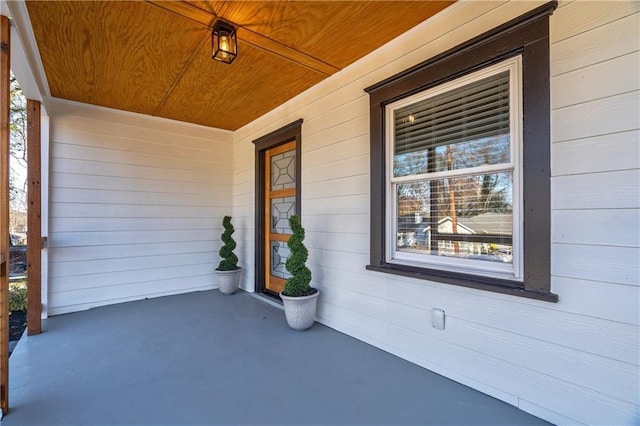 exterior space with covered porch