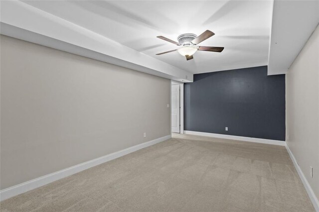 9507 Greens Mill Ct, Loganville, GA 30052 - empty room with carpet floors, a ceiling fan, and baseboards