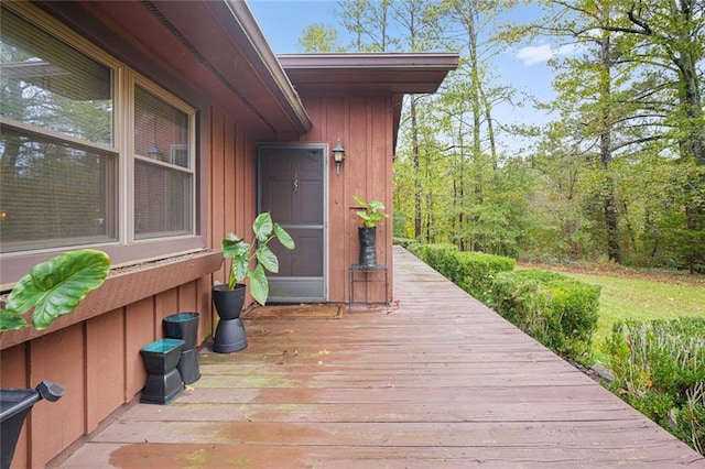 view of wooden deck