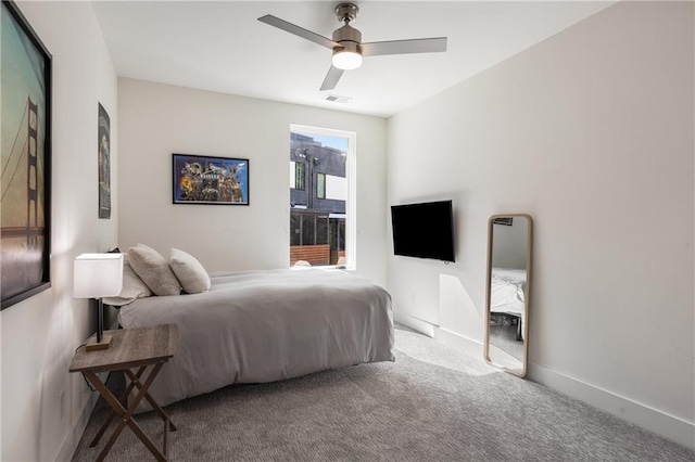 307 Cedar Dust Dr, Decatur, GA 30030 - bedroom with carpet, a ceiling fan, and baseboards