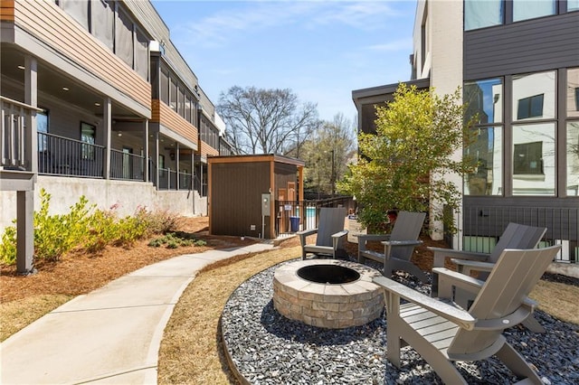 307 Cedar Dust Dr, Decatur, GA 30030 - view of community featuring a fire pit