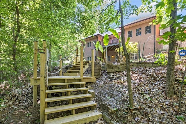 6324 Chesla Dr, Gainesville, GA 30506 - view of playground featuring stairs and a wooden deck